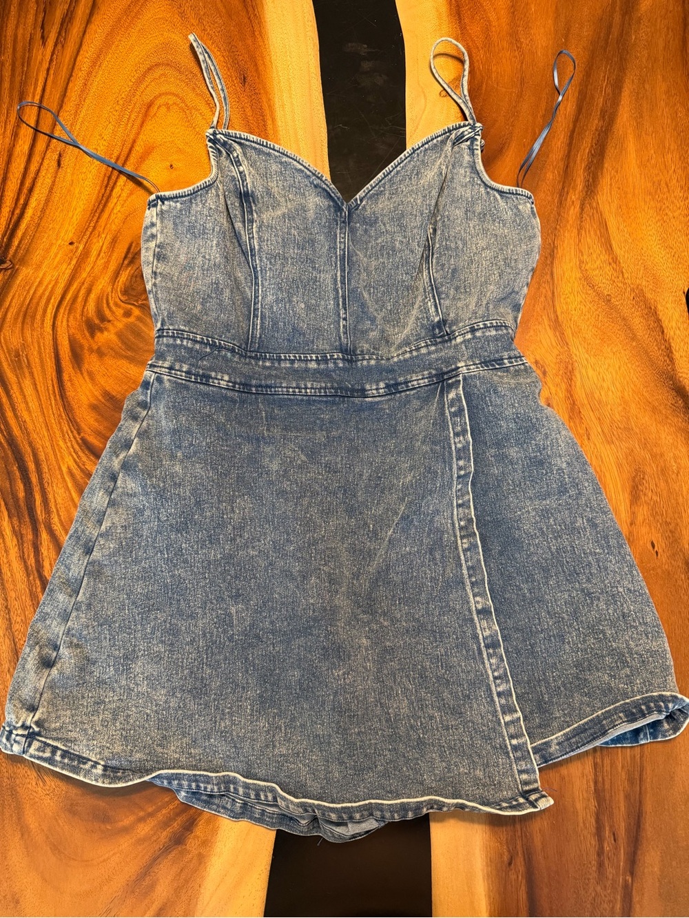 Vici Denim Wrap Skort